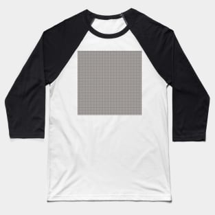 Gingham by Suzy Hager   Scorpion Grey Small Gingham Baseball T-Shirt